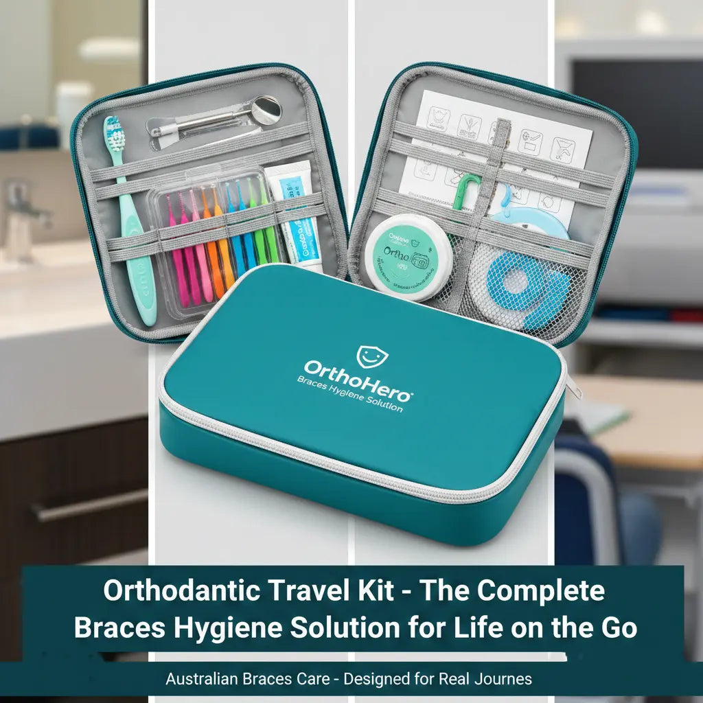 Orthodontic travel kit for braces hygiene