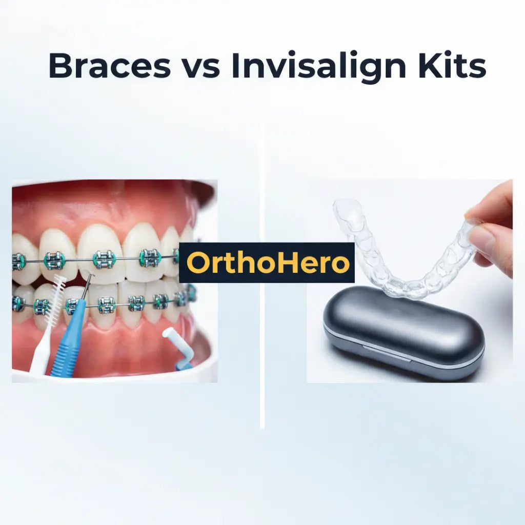 Braces vs Invisalign kits comparison